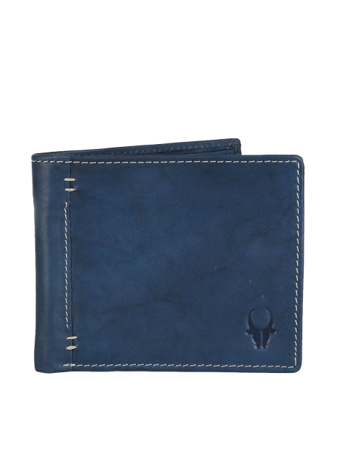 

WildHorn Men Blue Genuine Leather Wallet