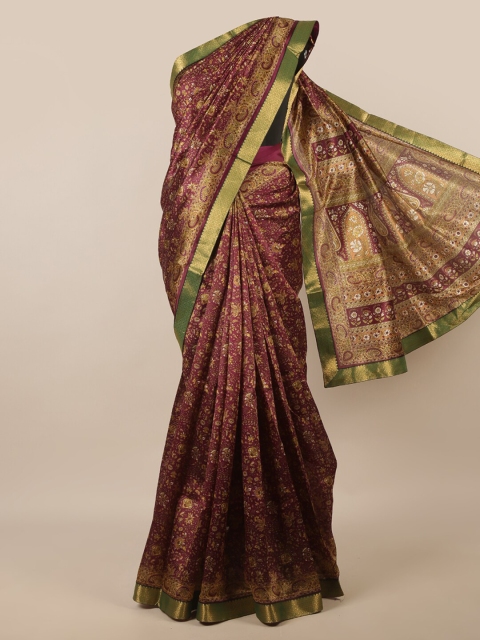 

Pothys Purple & Green Floral Saree