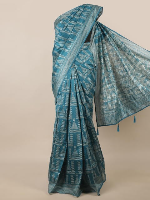 

Pothys Blue & White Printed Saree