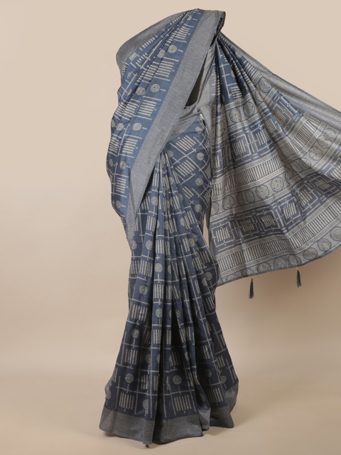 

Pothys Grey & White Printed Saree