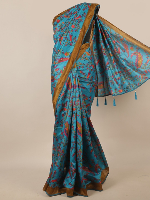 

Pothys Blue & Red Floral Saree