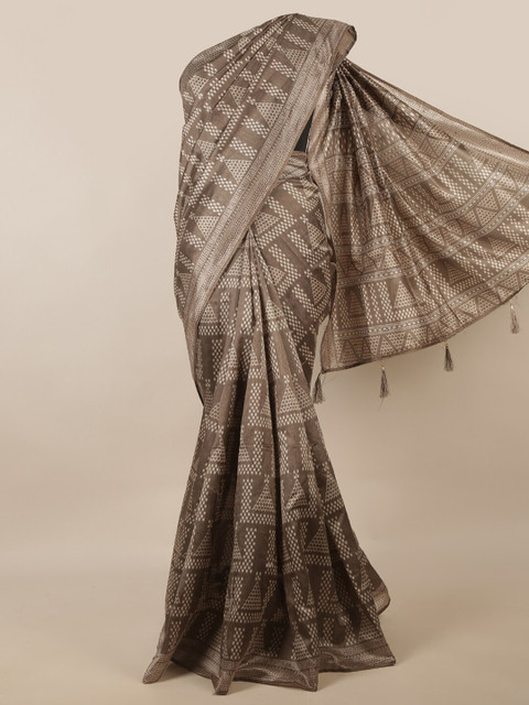 

Pothys Grey & White Printed Saree
