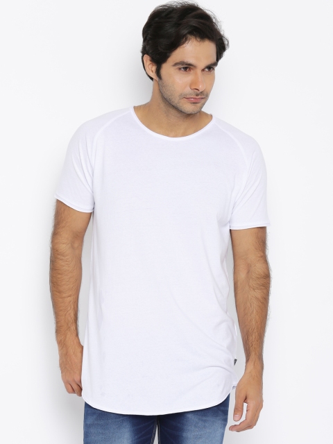 

Jack & Jones Men White Solid Round Neck T-shirt