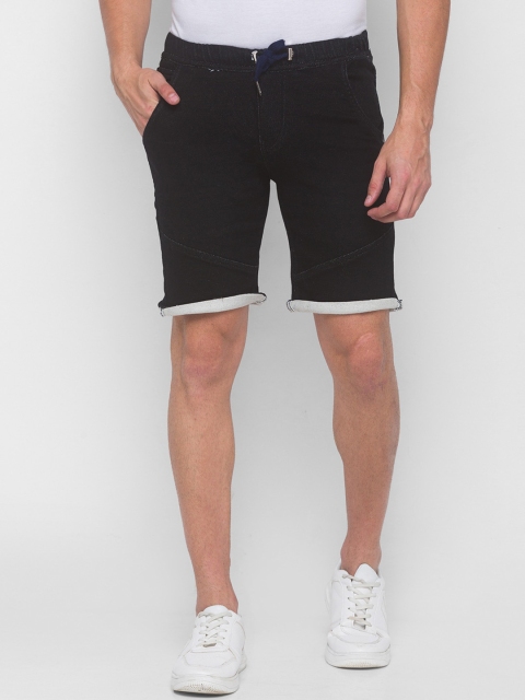 

mode de base Men Black Slim Fit Denim Regular Shorts