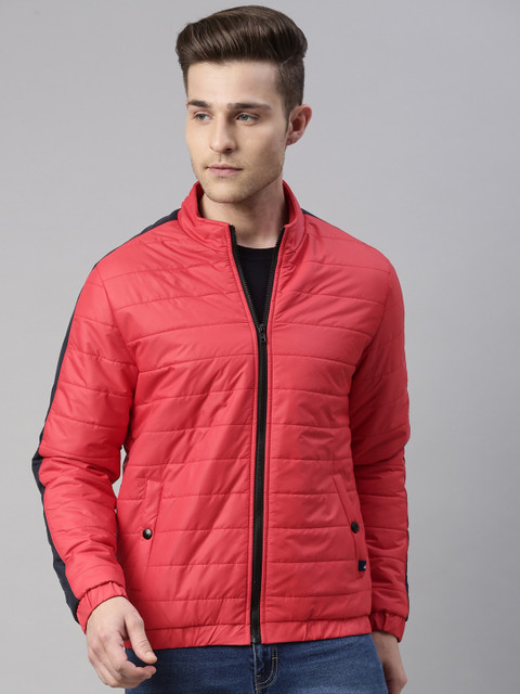 

Breakbounce Men Red Windcheater Outdoor Padded Jacket