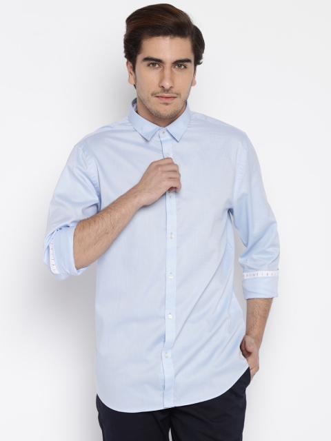 

Jack & Jones Men Blue Solid Formal Shirt