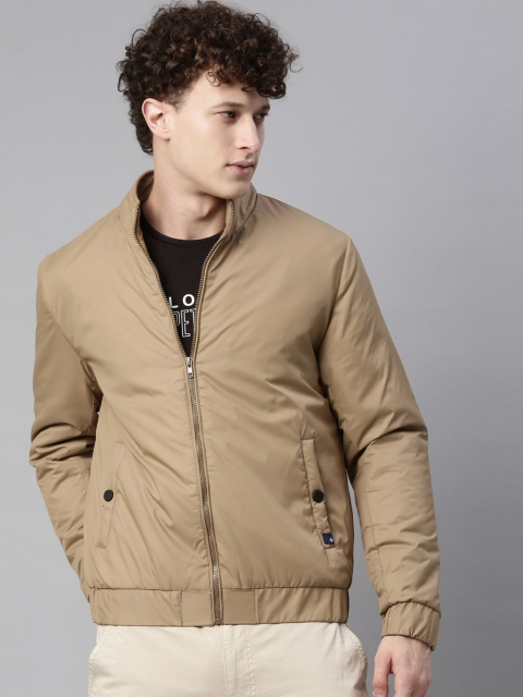 

Breakbounce Men Khaki Lightweight Outdoor Bomber Jacket