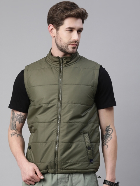 

Breakbounce Men Olive Green Lightweight Outdoor Padded Jacket