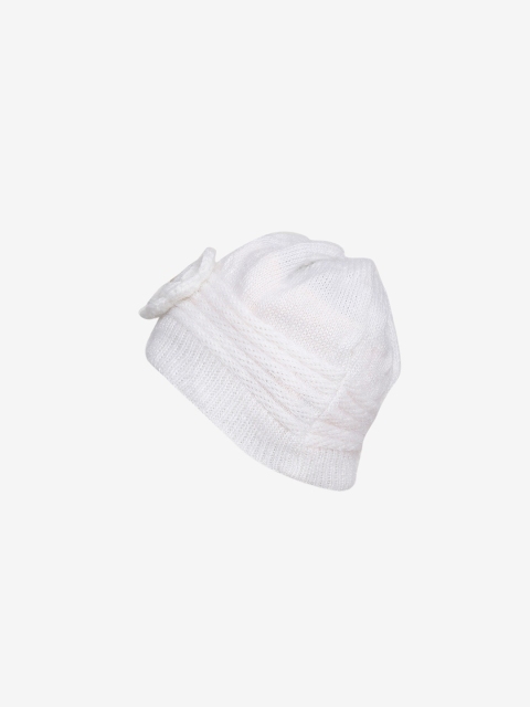 

LOOM LEGACY Women Cream-Coloured Acrylic Beanie