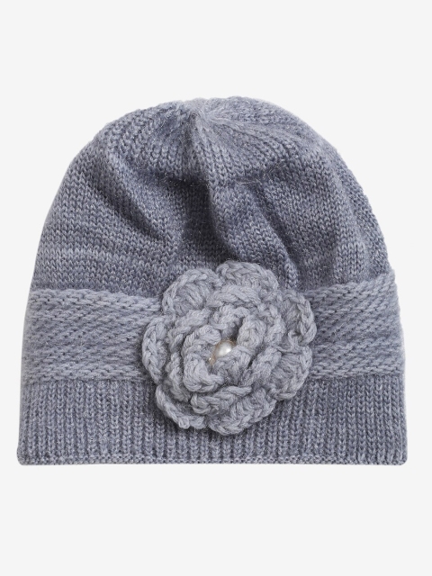 

LOOM LEGACY Women Grey Acrylic Wool Beanie