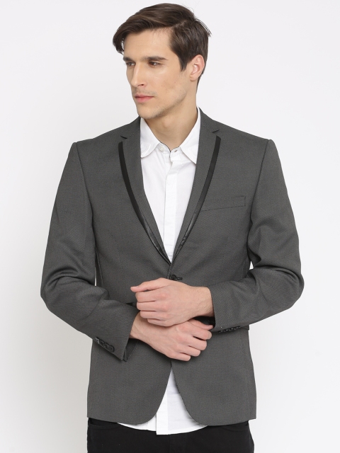 

Jack & Jones Men Grey Single-Breasted Casual Blazer