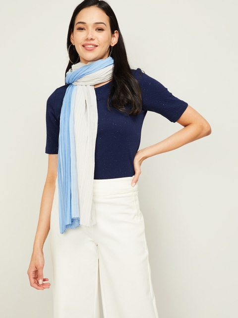 

Ginger by Lifestyle Women Blue & White Ombre Stole