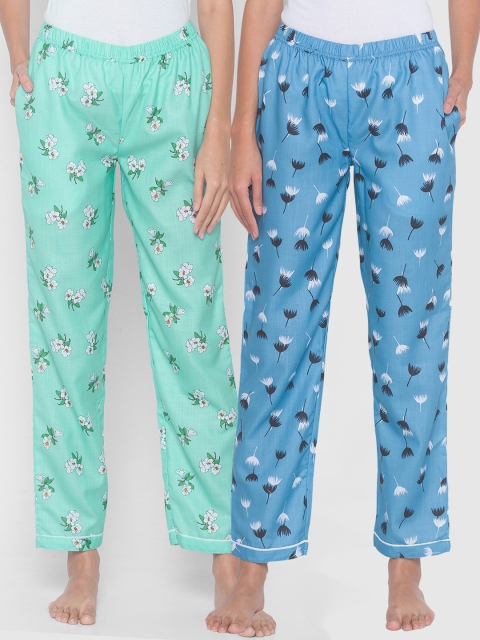 

FashionRack Woman Pack of 2 Printed Pyjamas, Blue