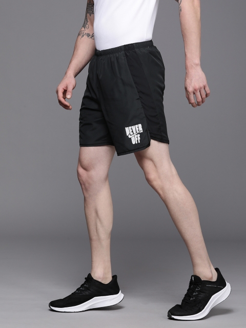 

Nike Men Black Solid Brand Logo Printed Sports Shorts