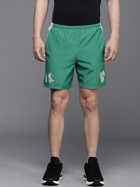 

Nike Men Green Typographical Prints Sports Shorts