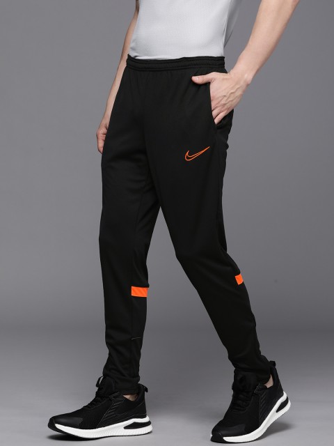 

Nike Men Black Solid Dri-FIT Soccer Regular Track Pants