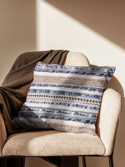 

BIANCA Blue & White Striped Square Cushion Covers
