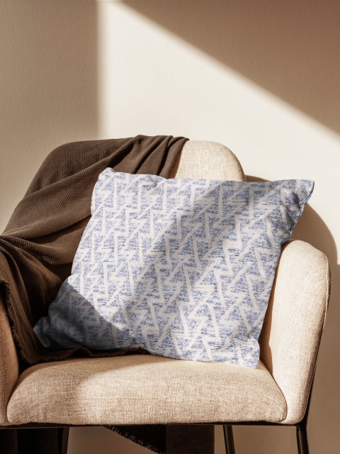 

BIANCA Beige & Grey Geometric Tweed Square Cushion Cover