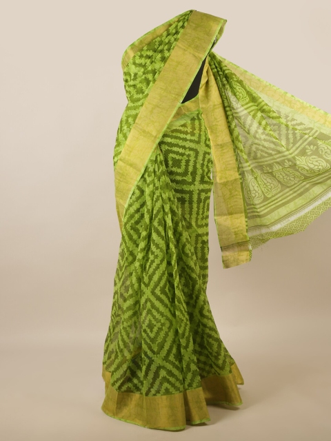

Pothys Green & Gold Zari Saree