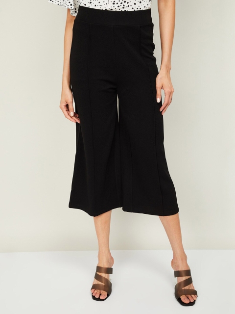 

CODE by Lifestyle Women Black Flared Cropped Palazzos