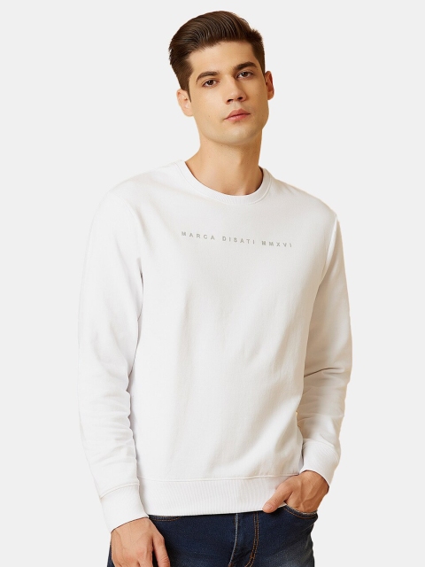 

MARCA Disati Men White Brand Logo Printed Sweatshirt
