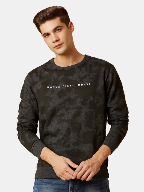 

MARCA Disati Men Black Printed Sweatshirt