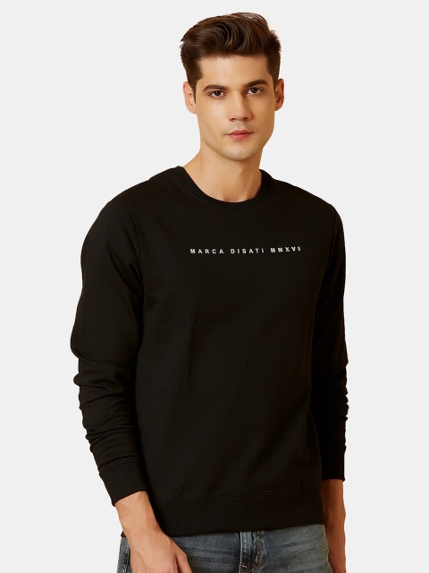

MARCA Disati Men Black Brand Logo Printed Sweatshirt