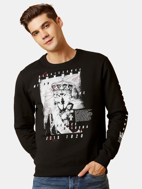 MARCA Disati Men Black Printed Sweatshirt