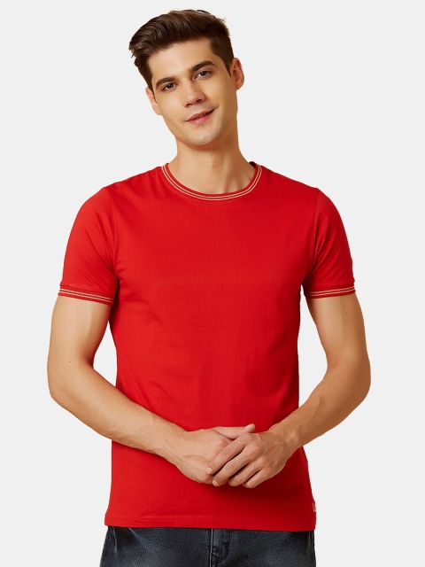 

MARCA Disati Men Red Solid T-shirt