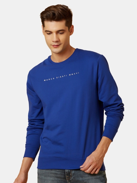 

MARCA Disati Men Blue Brand Logo Printed Sweatshirt