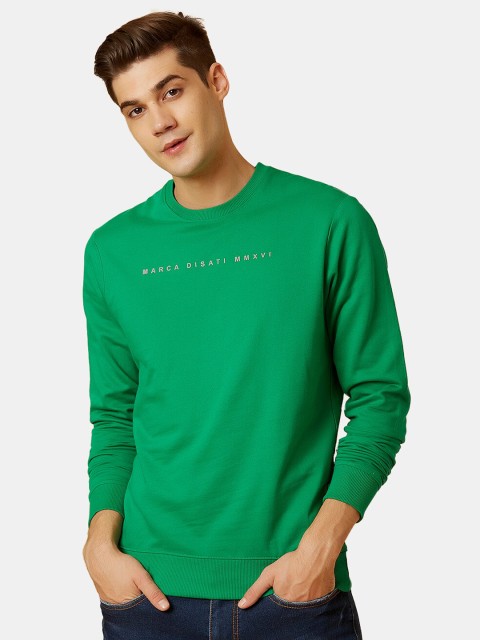 

MARCA Disati Men Green Brand Logo Printed Sweatshirt
