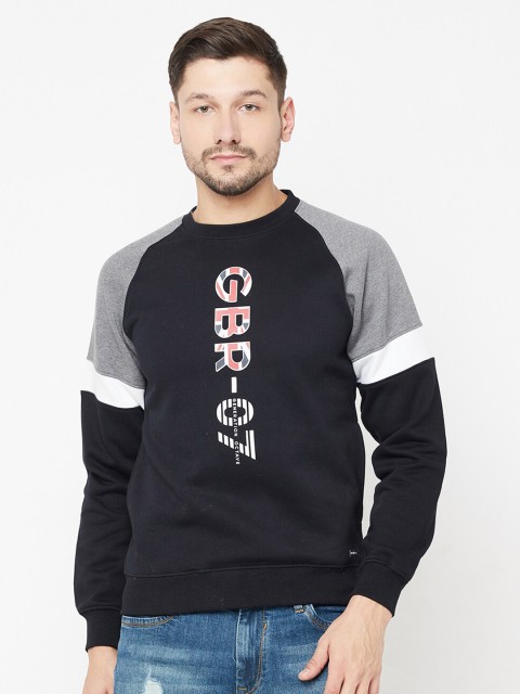 

Octave Men Navy Blue Colourblocked Sweatshirt