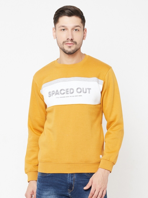 

Octave Men Yellow Printed Sweatshirt