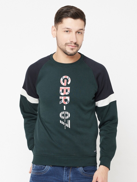 

Octave Men Green & White Printed Sweatshirt