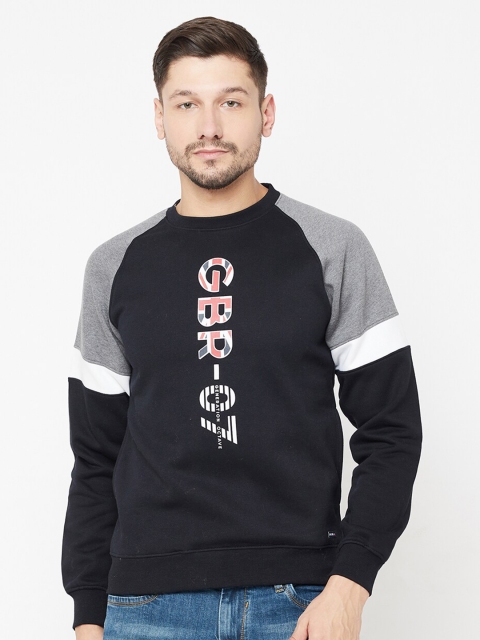 

Octave Men Navy Blue Colourblocked Sweatshirt