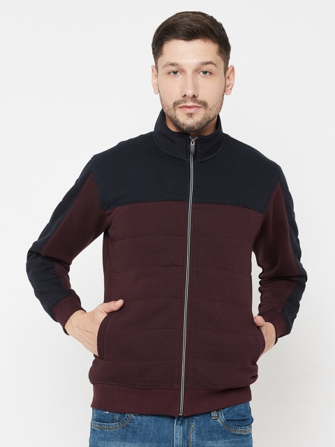 

Octave Men Maroon Colourblocked Sweatshirt