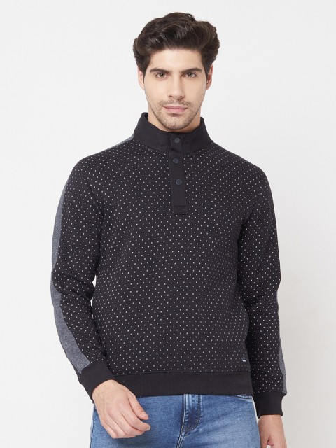 

Octave Men Black Printed Sweatshirt
