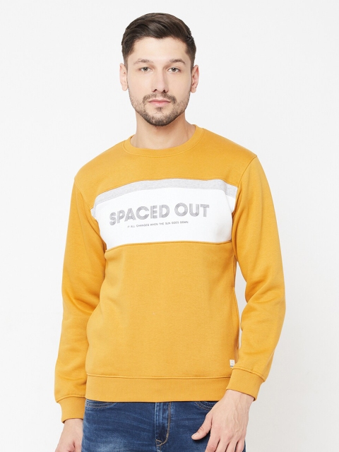 

Octave Men Yellow Printed Sweatshirt