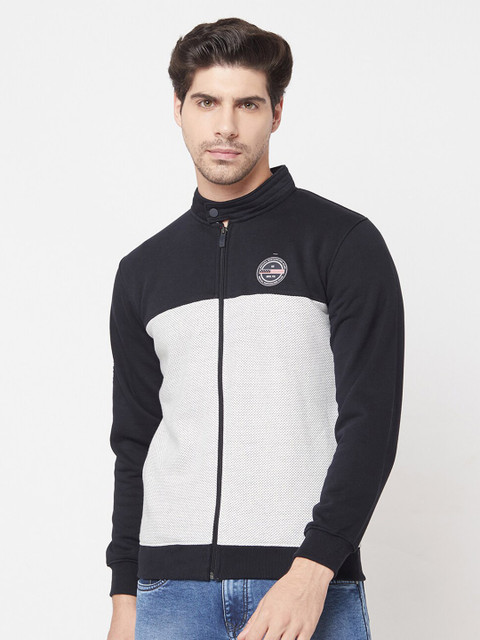 

Octave Men White Colourblocked Sweatshirt