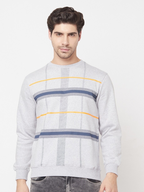 

Octave Men Grey Checked Sweatshirt