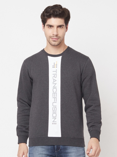 

Octave Men Grey Printed Sweatshirt