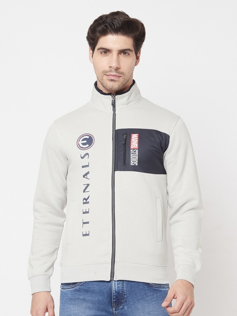 

Octave Men Grey & Navy Blue Eternals Printed Sweatshirt