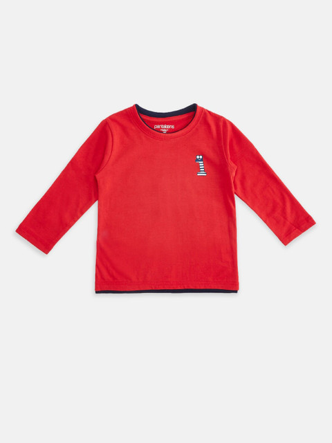 

Pantaloons Baby Boys Red Solid T-shirt