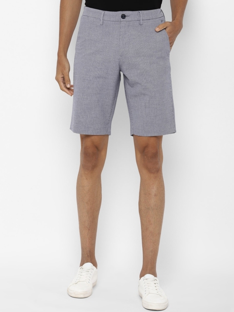 

Allen Solly Men Grey Checked Slim Fit Regular Shorts