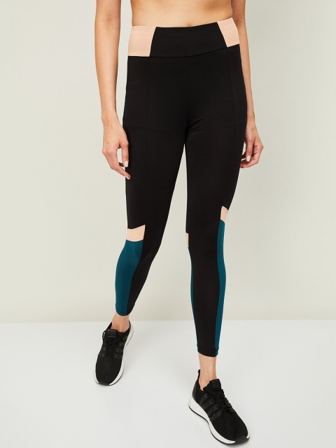 

Kappa Women Black Solid Cotton Tights