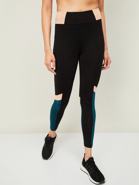 

Kappa Women Black Solid Cotton Tights