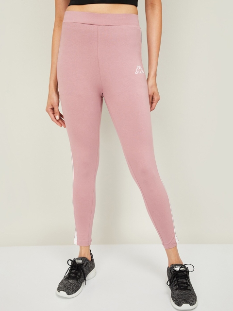 

Kappa Women Pink Solid Cotton Tights
