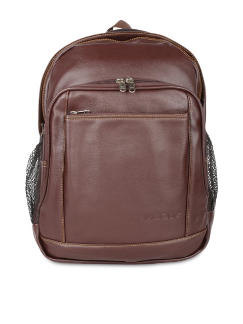 

MBOSS Brown Faux Leather Laptop Backpack