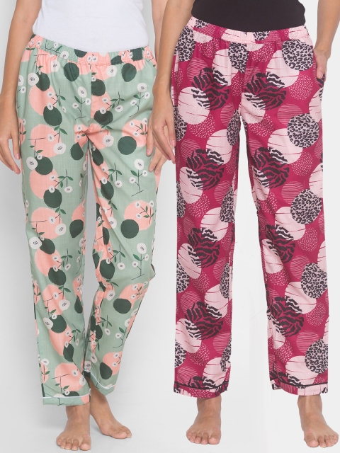 

FashionRack Pack Of 2 Printed Lounge Pant, Maroon
