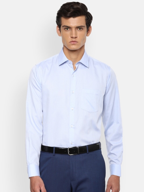 

Van Heusen Men Blue Opaque Cotton Formal Shirt